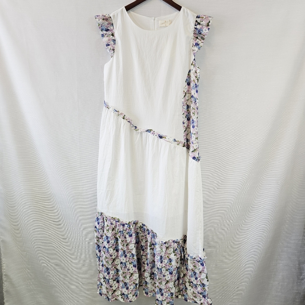 NWT Adobe Lane Drop Waist Floral Maxi Dress Large